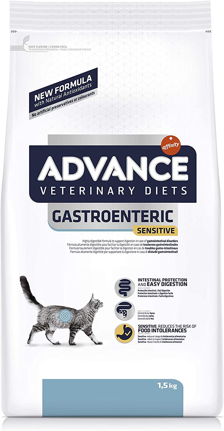  Advance Veterinary Diets Gastroenteric Sensitive - Pienso para Gatos, 1.5 kg 