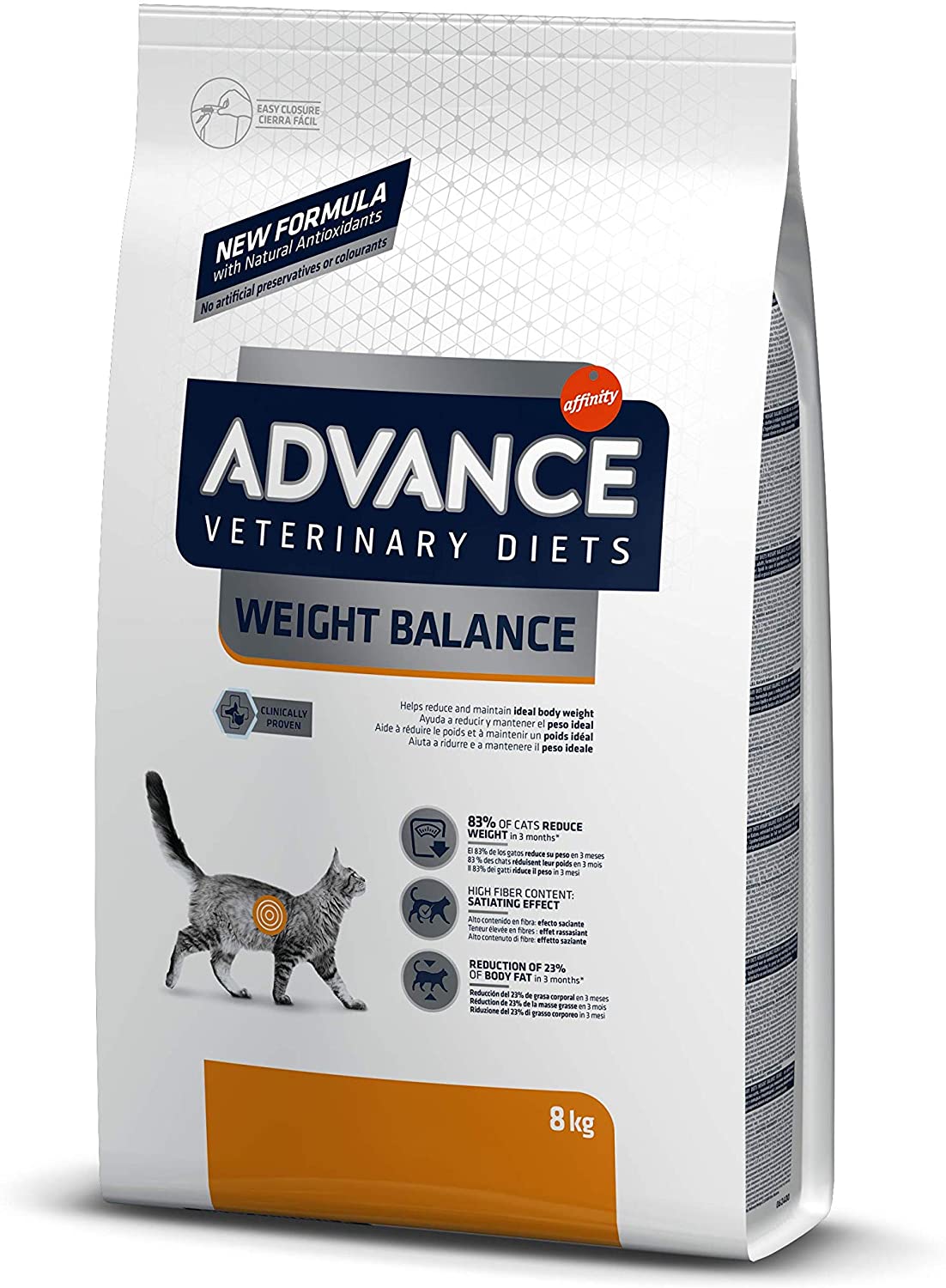  Advance Veterinary Diets Weight Balance - Pienso para Gatos con Tendencia a la obesidad - 8 kg 