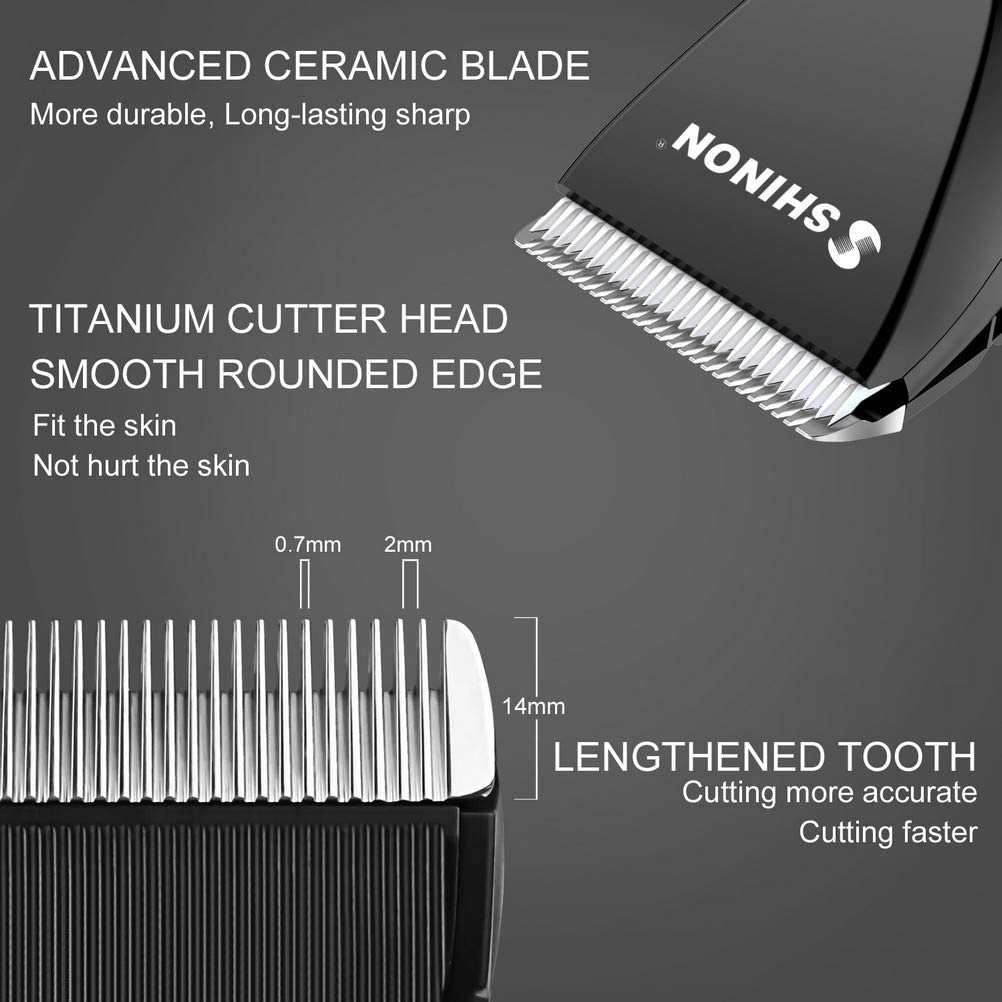  Advanced Ceramic Máquina de Cortar Pelo Profesional Cortapelos Hombre Corte Pelo, TTMOW Batería 2200mah - 240 min de Trabajo de Precisión Barbero Electrico con Pantalla LCD y Estación de Carga 