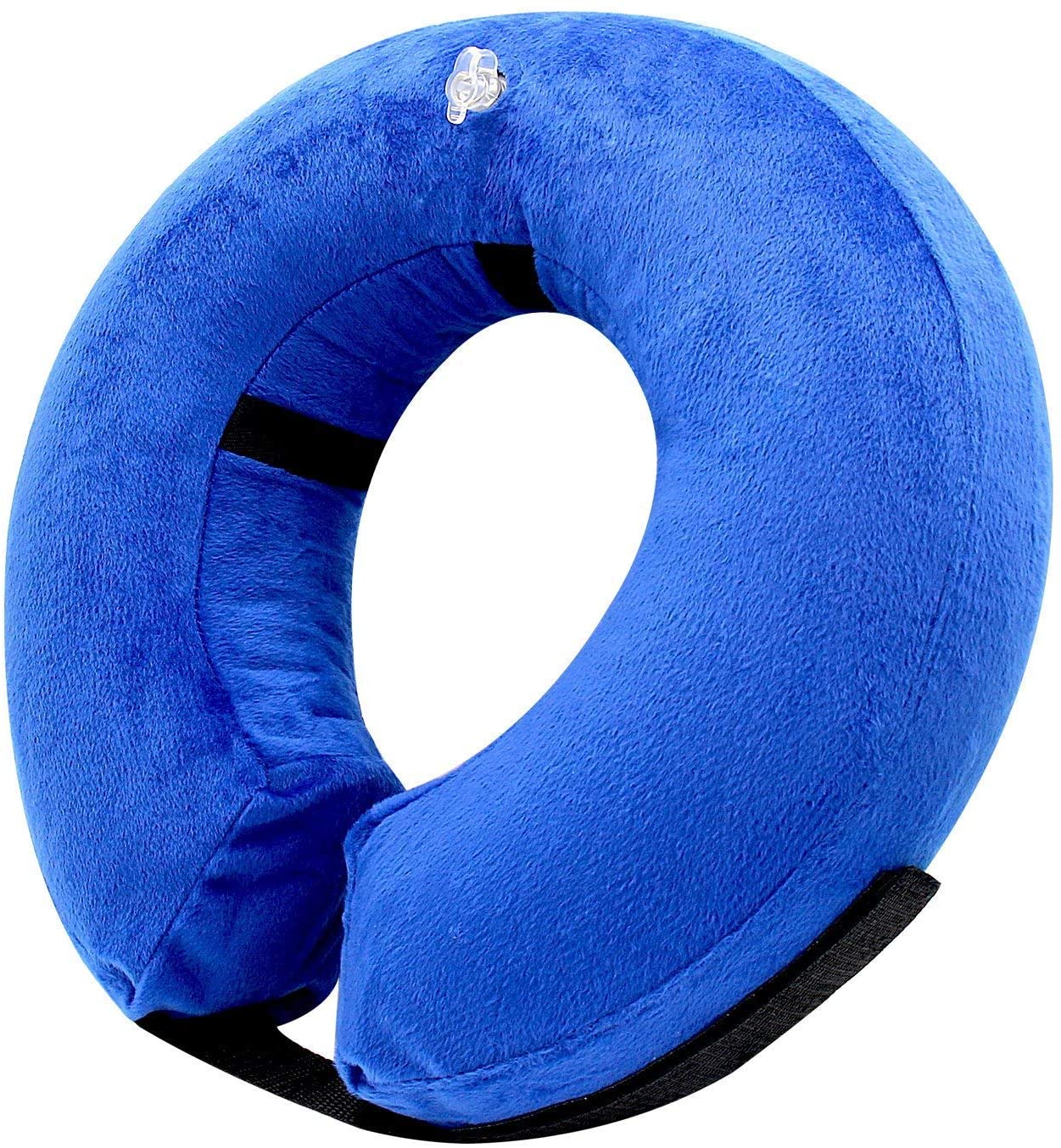  AeeYui Collar Inflable de Perros Gato,Cono de Cuello isabelino Ajustable para recuperación Tras una cirugía, collarín electrónico (Blue) 