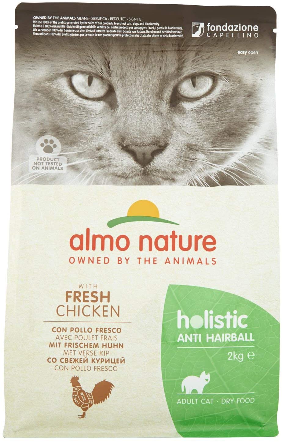  almo nature Cat Dry PFC Holistic Anti Hairball Pollo, 2 kg 