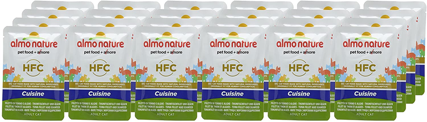  Almo Nature Classic Cat alimentos cocina filete de atún y Algas marinas, 24 x 55g 