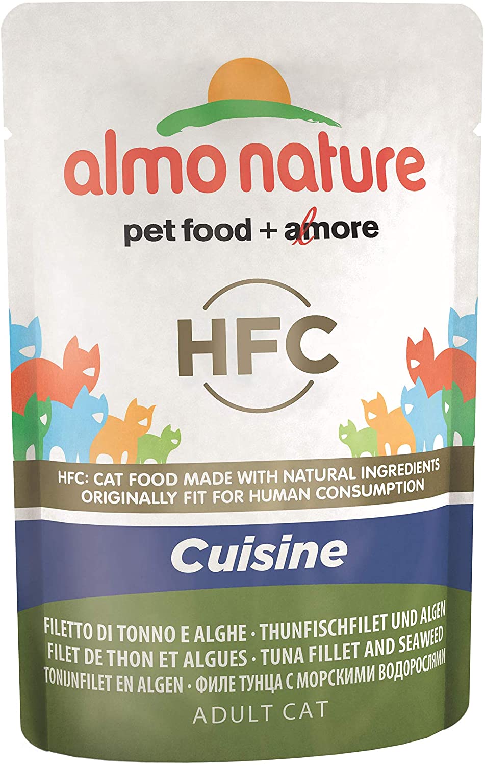  Almo Nature Classic Cat alimentos cocina filete de atún y Algas marinas, 24 x 55g 