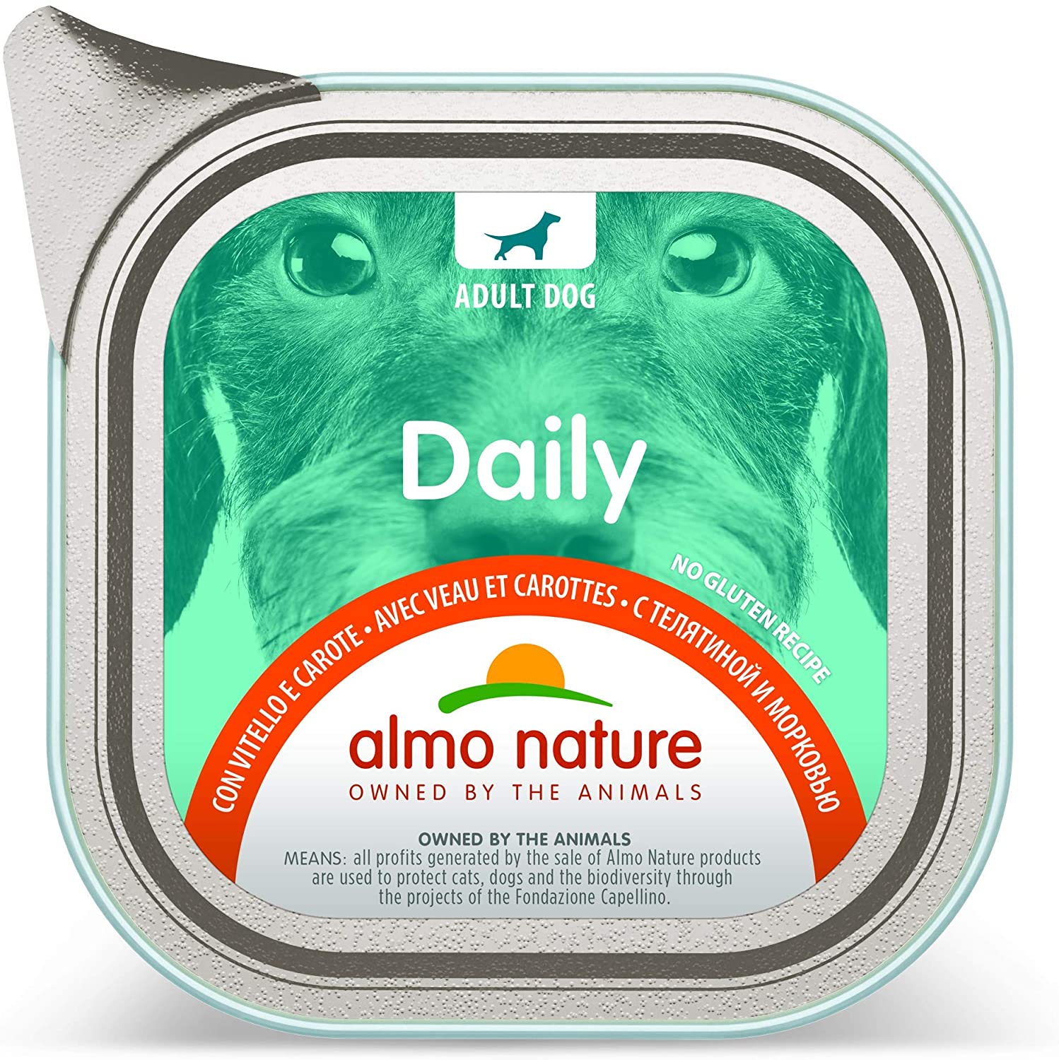  almo nature - Menú Diario para Perro con Velo y Zanahorias, 100 g, 32 Unidades 