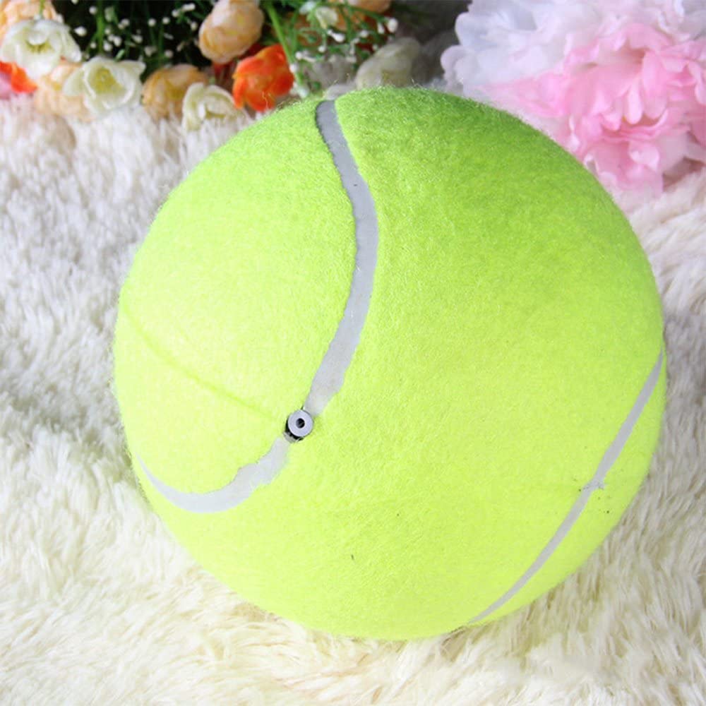  Alxcio Pelota de Tenis para Mascota, Juguete Hinchable de 9,5 Pulgadas, tamaño Grande, Gigante, Resistente, Pelotas de Tenis de Goma para niños Adultos Grandes Perros Divertidos 