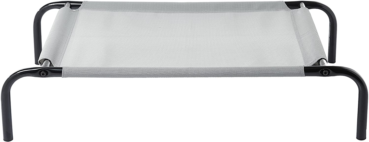  AmazonBasics - Cama para mascotas anticalor elevada, S, Gris 