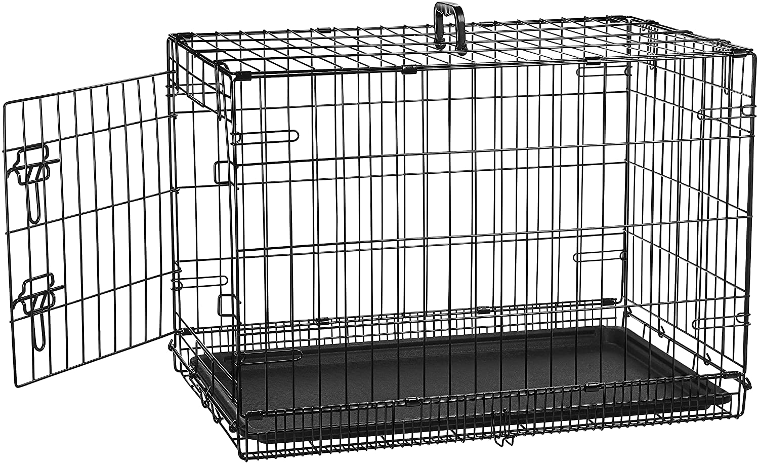  AmazonBasics - Jaula para perros plegable, de metal, una puerta, 76 cm 