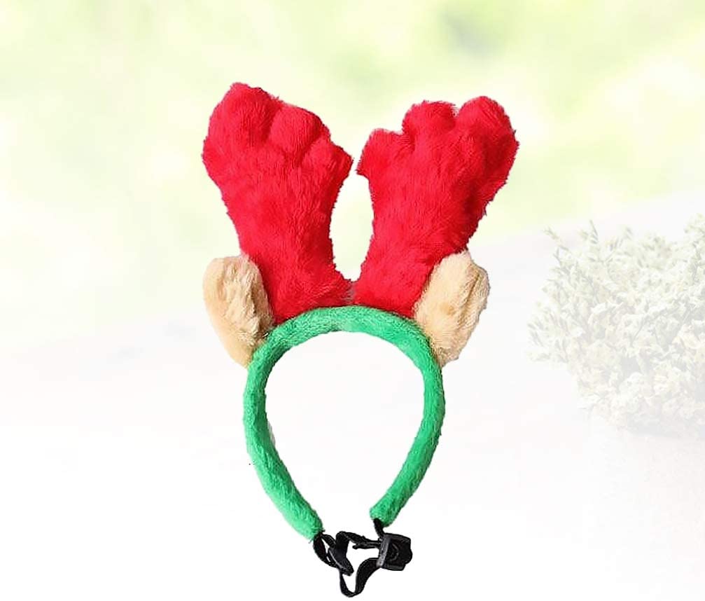  Amosfun diadema de astas de reno de navidad de gato de perro mascota con campanas para cachorro gatito perros pequeños gatos l 