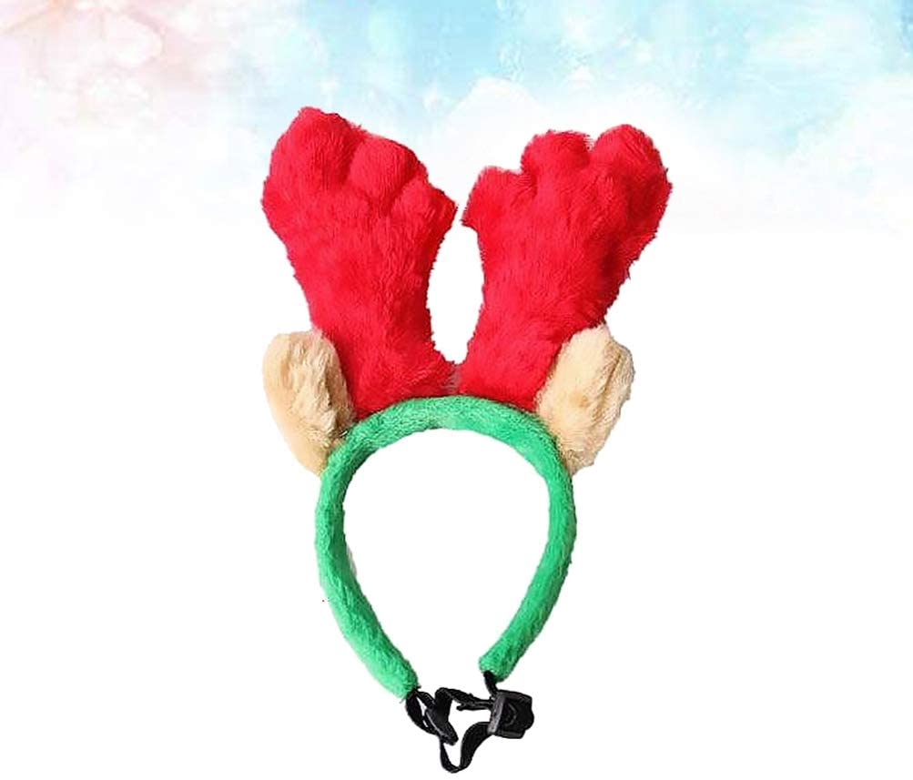  Amosfun diadema de astas de reno de navidad de gato de perro mascota con campanas para cachorro gatito perros pequeños gatos l 