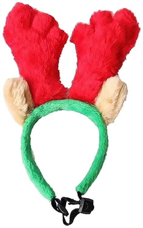  Amosfun diadema de astas de reno de navidad de gato de perro mascota con campanas para cachorro gatito perros pequeños gatos l 