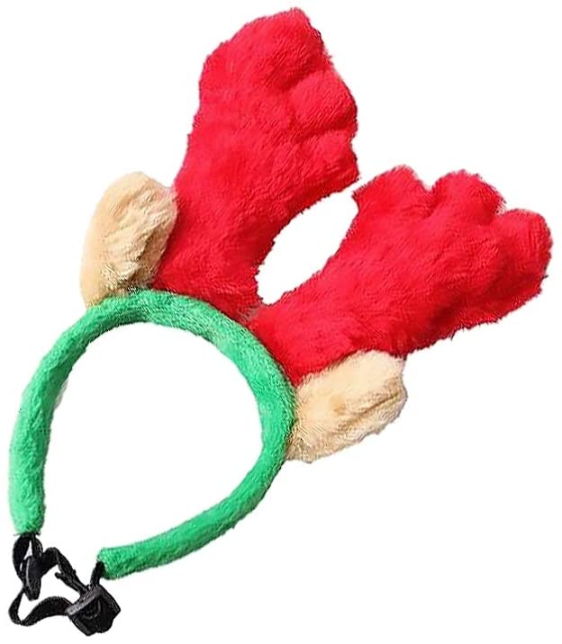  Amosfun diadema de astas de reno de navidad de gato de perro mascota con campanas para cachorro gatito perros pequeños gatos l 