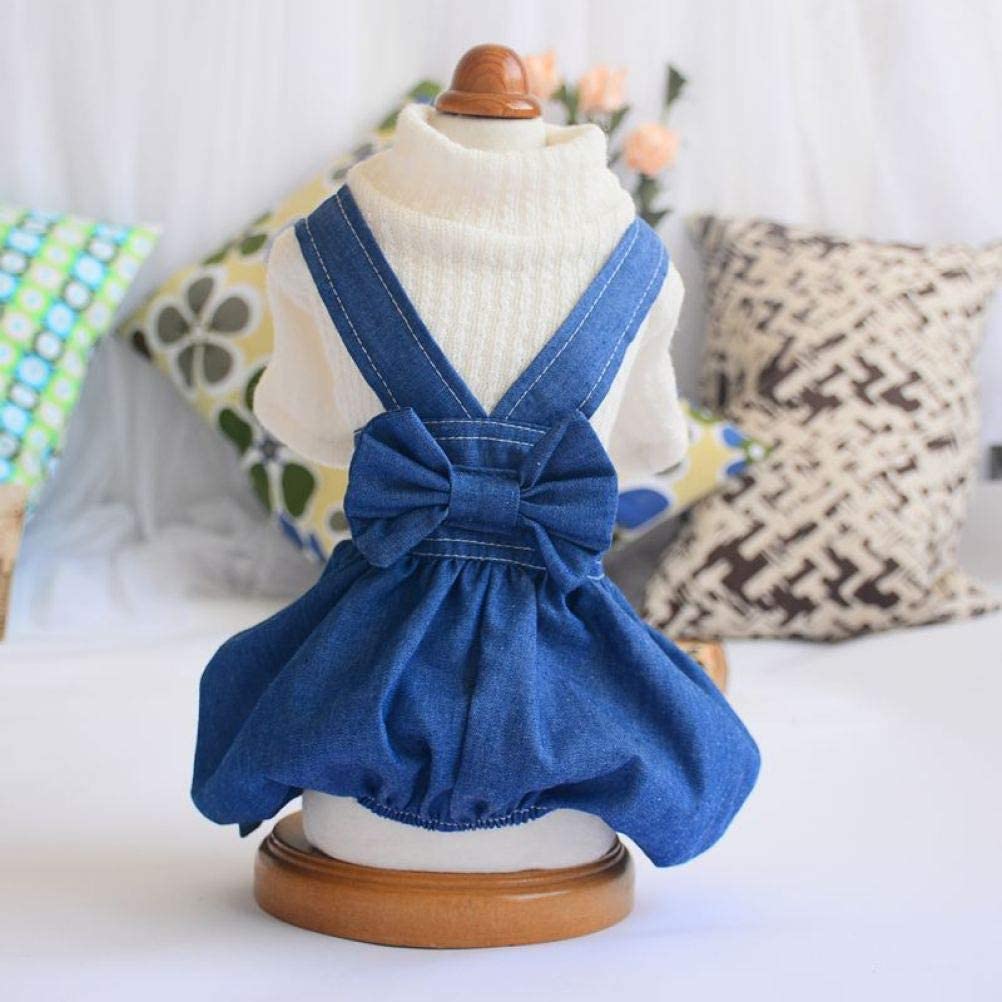  AMURAO Invierno Bow-Knot Pet Dress Puppy Warm Coat Ropa para Mascotas Cotton Dog Coat Jacket para Chihuahua 