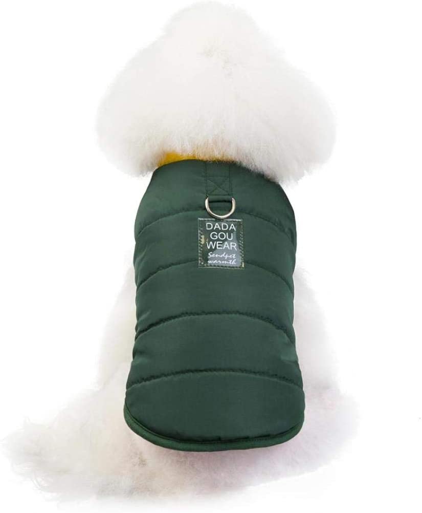  AMURAO Ropa de Perro de caniche de Invierno Chaqueta de plumón de Perrito cálido Chaleco de arnés Traje de Abrigo de Mascota pequeña Impermeable 