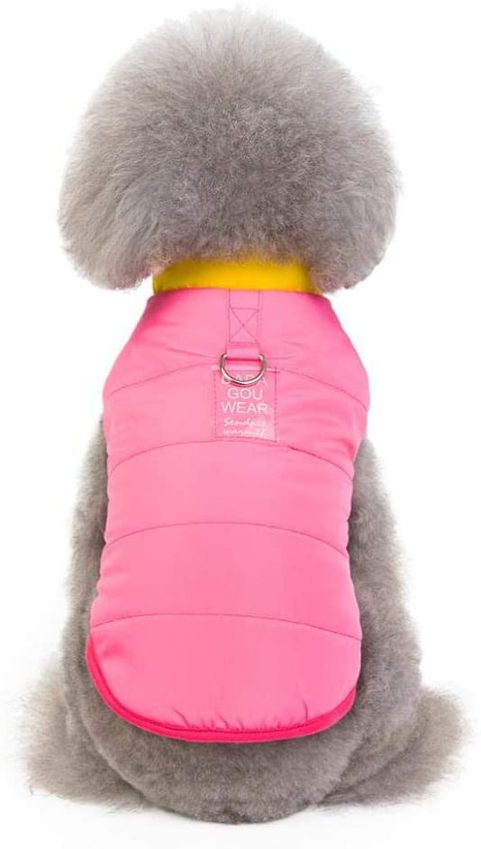  AMURAO Ropa de Perro de caniche de Invierno Chaqueta de plumón de Perrito cálido Chaleco de arnés Traje de Abrigo de Mascota pequeña Impermeable 