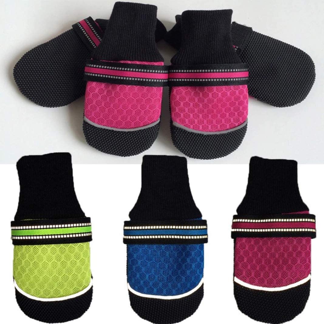  AMURAO Zapatos Impermeables para Mascotas Perros pequeños Gatos Antideslizantes Chihuahua Yorkie Botas Gruesas para Perros de Nieve Calcetines 