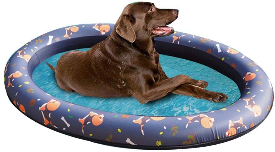  Anillo de baño de verano para mascotas, piscina para perros, piscina para perros grandes y pequeños, baño para niños, PVC respetuoso con el medio ambiente, mascotas antideslizantes y bien selladas 