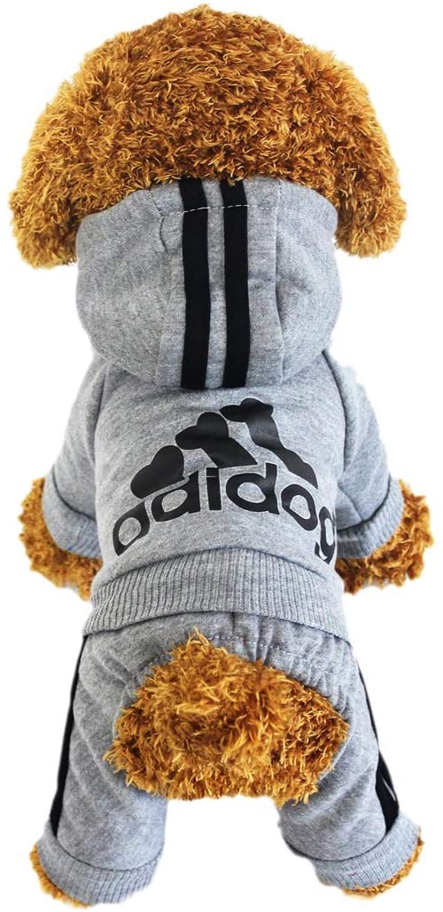  Animales Ropa - Pet Costume Ropa Para Perros Perrito Sudadera Con Capucha Pullover, Gris Medium 