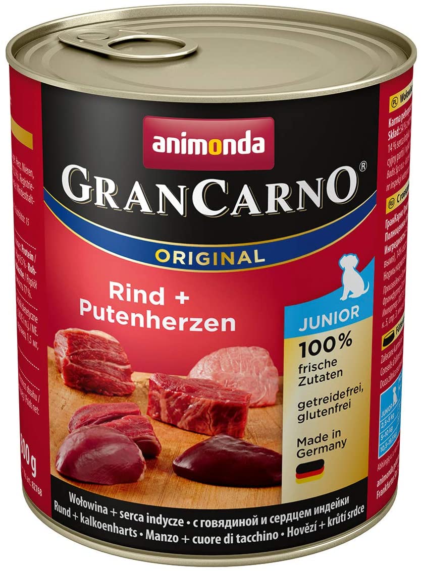  Animonda Comida para Perros GranCarno Junior, Comida húmeda para Perros en Crecimiento, Diferentes sabores 