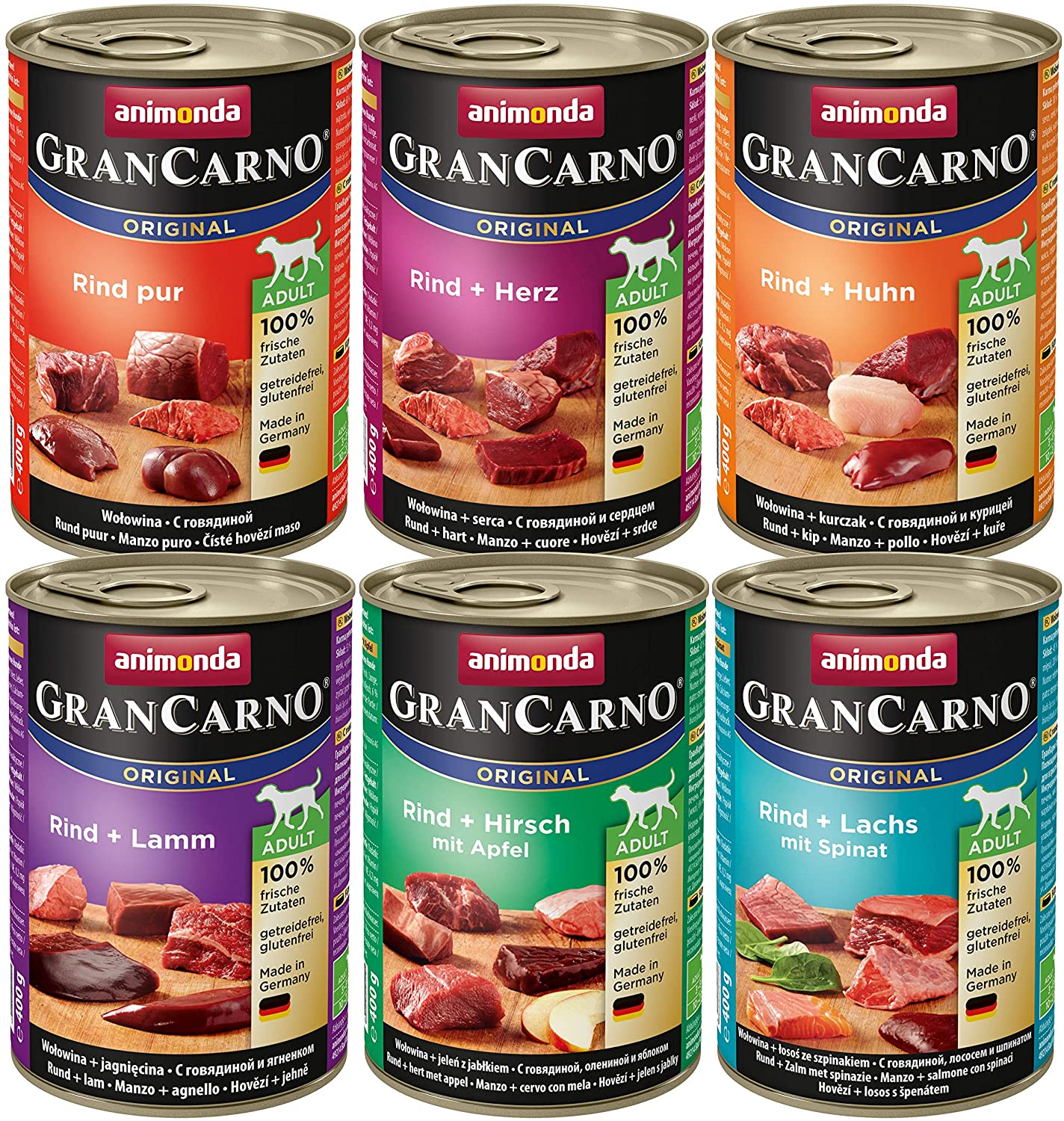  Animonda, Gran Carno, Comida para perros, Pack de 6 