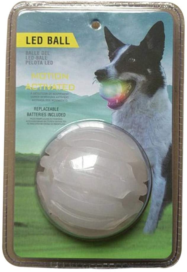  Augproveshak Pelota de Juguete para Mascotas, con Luces LED, para Perros, Resistente a mordiscos, Juguete Divertido para Mascotas 