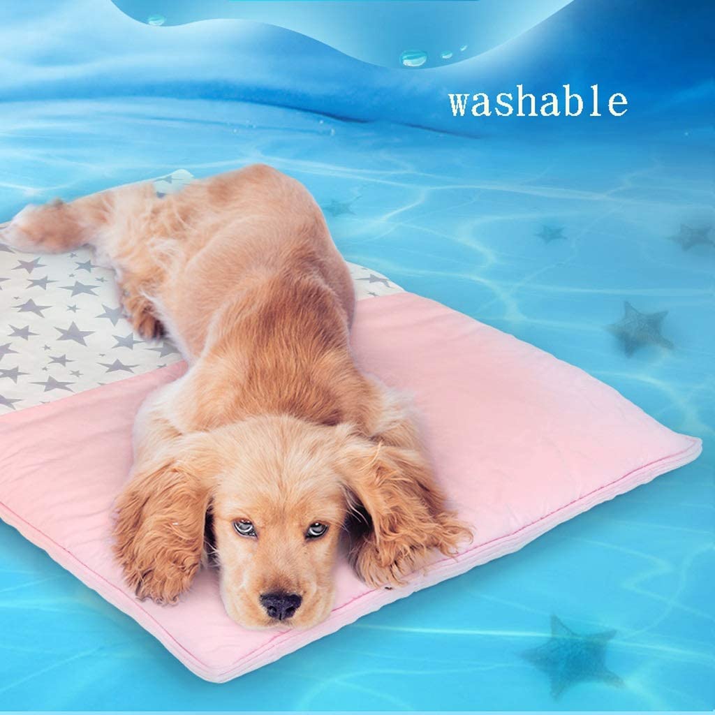  AYWJ Dog Kennel Mat Dog Bed Cama para Dormir, Four Seasons Respirable Y Duradera Lavable Sin Fundido Multiusos AIJIEGE (Color : Rosado, Tamaño : M) 