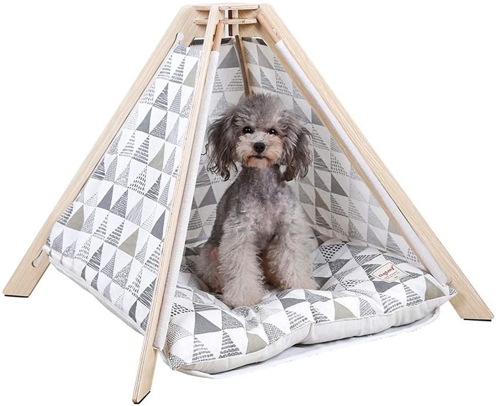  AYWJ YAN Mascota Teepee Perro/Gato Cama Plegable Plegable Estilo Lindo Portátil for Conejo, Cachorro, Gatos 