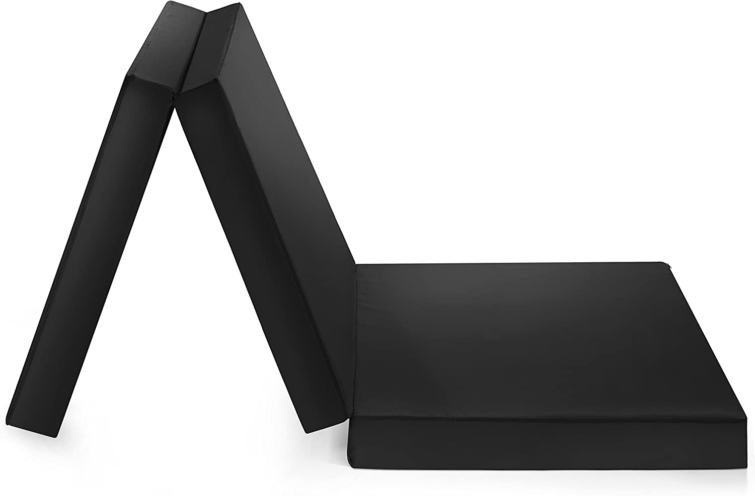  Badenia Bettcomfort Trendline, Colchón plegable para invitados, Nero, 196 x 65 cm 