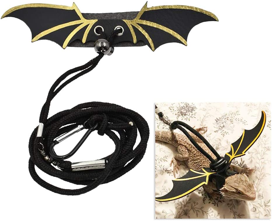  Balacoo Arnés Correa Ajustable para Reptil Lizard Diablo Alas Cable de Arrastre Cuerda Dragón Barbudo Accesorios 