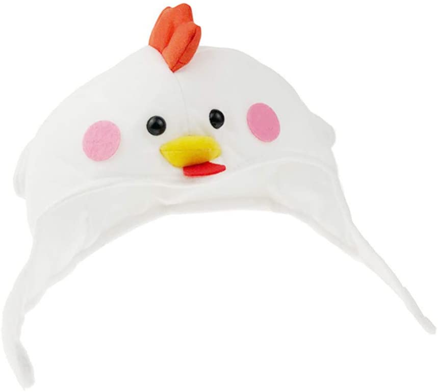  Balacoo Perro Disfraz de Halloween Pollo diseño Diadema Cuello y Oreja Diadema Gorro para Mascotas para Perros Cachorro Blanco 