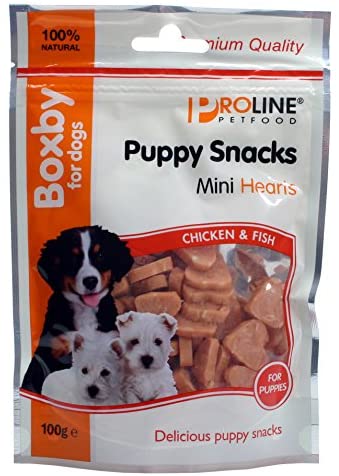  BOXBY PREMIO SNACKS MINI CORAZONES CACHORROS PARA PERRO 100 GRS. 