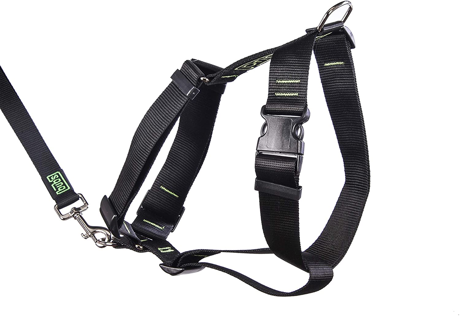  bub's Not Pull - arnés para Perro Grande Sistema Anti tirón (Comprobar tamaño: Cuello 43 a 74 cm Pecho 59 a 94 cm) color Negro 