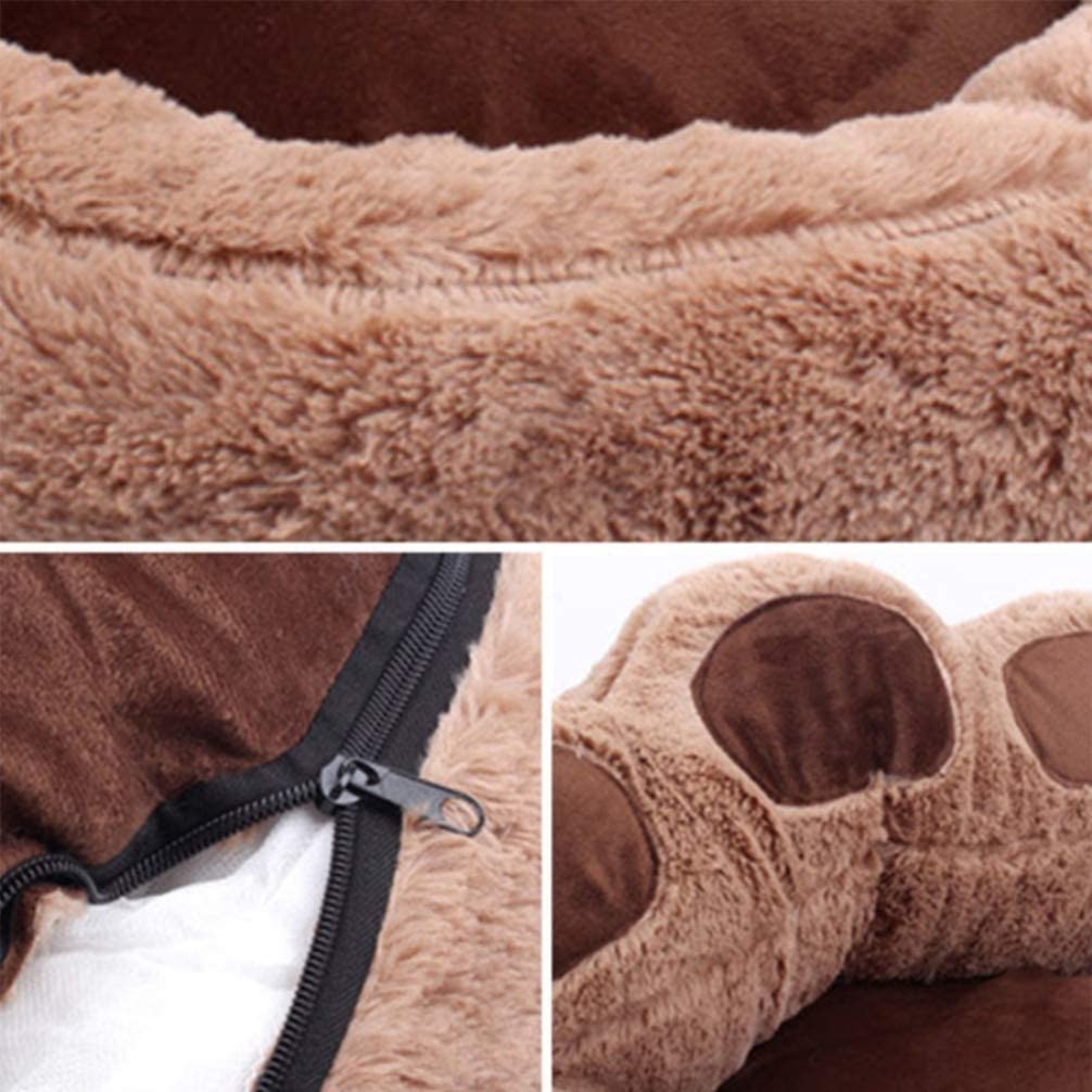  Cama Para Mascotas Antideslizante Parte Inferior Pata Linda Con Forma De Sofá Sofá Cama Para Perros Colchón De Felpa Portátil De Felpa Suave Y Acogedora Para Perros Pequeños Y Medianos Perros Con 