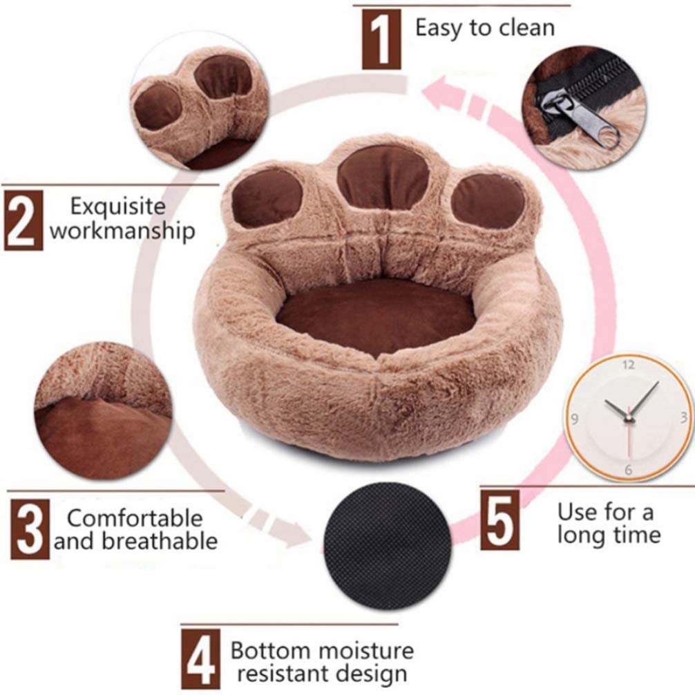  Cama Para Mascotas Antideslizante Parte Inferior Pata Linda Con Forma De Sofá Sofá Cama Para Perros Colchón De Felpa Portátil De Felpa Suave Y Acogedora Para Perros Pequeños Y Medianos Perros Con 