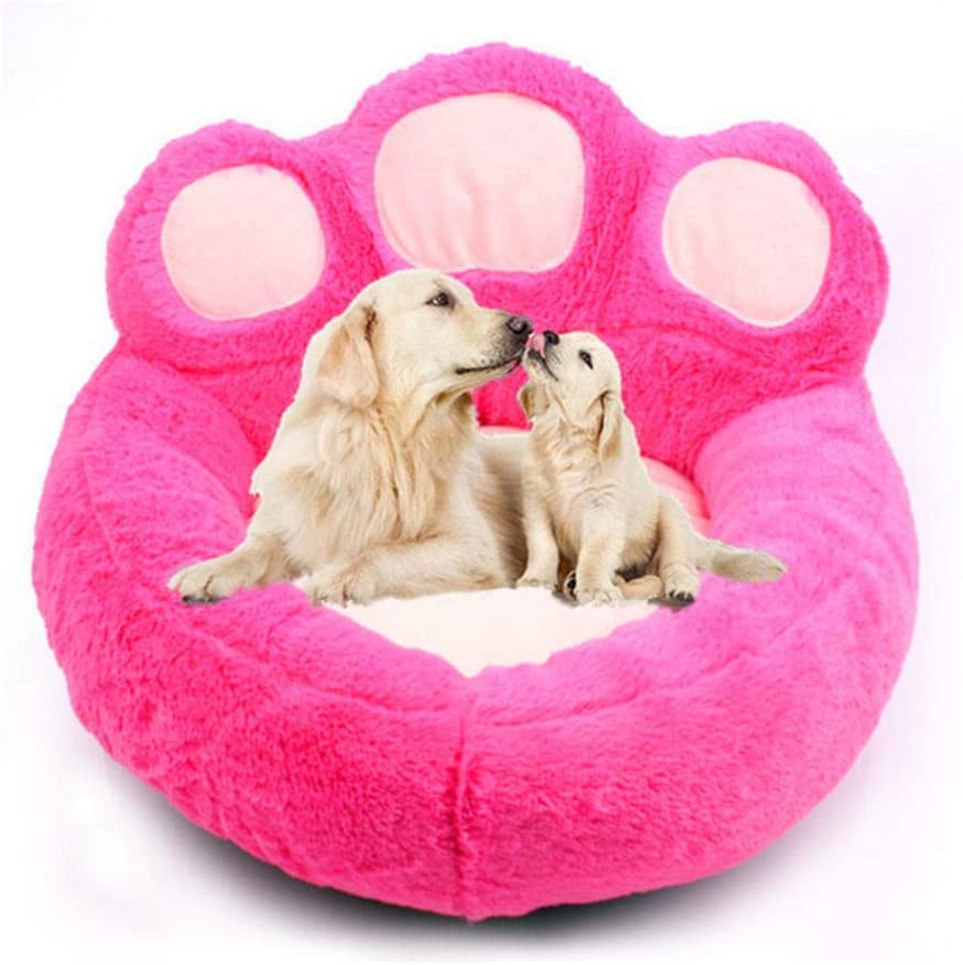  Cama Para Mascotas Cama De Perro Cama De Dormir Para Gatos Cama De Perro De Forma Redonda Wo Cat Litter Suministros Para Mascotas Otoño Almohada De Perro Mascota Pata De Oso De Invierno ,01,62x68cm 