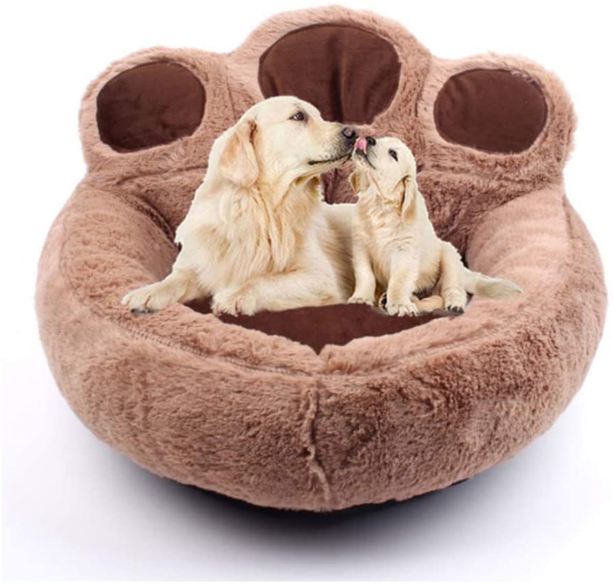  Cama Para Mascotas Cama De Perro Cama De Dormir Para Gatos Cama De Perro De Forma Redonda Wo Cat Litter Suministros Para Mascotas Otoño Almohada De Perro Mascota Pata De Oso De Invierno ,02,62x68cm 