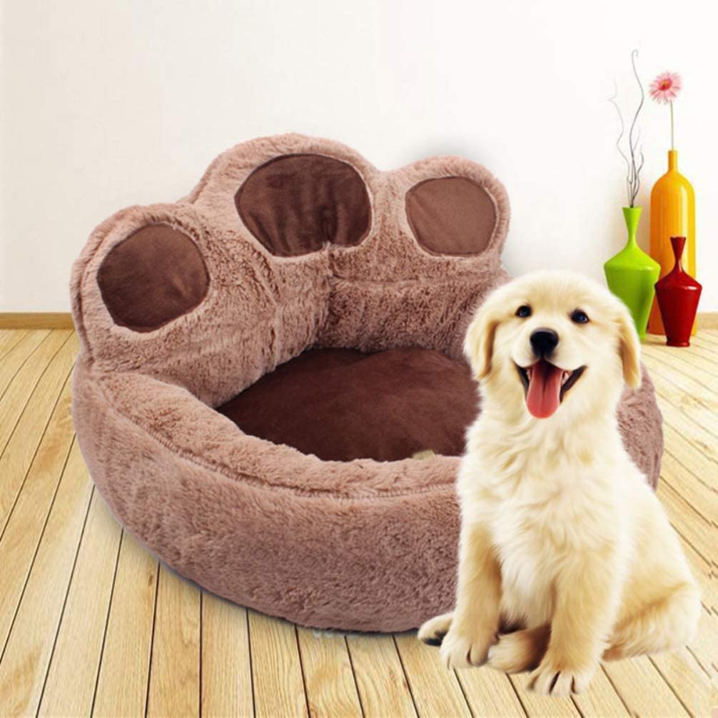  Cama Para Mascotas Cama De Perro Cama De Dormir Para Gatos Cama De Perro De Forma Redonda Wo Cat Litter Suministros Para Mascotas Otoño Almohada De Perro Mascota Pata De Oso De Invierno ,02,62x68cm 