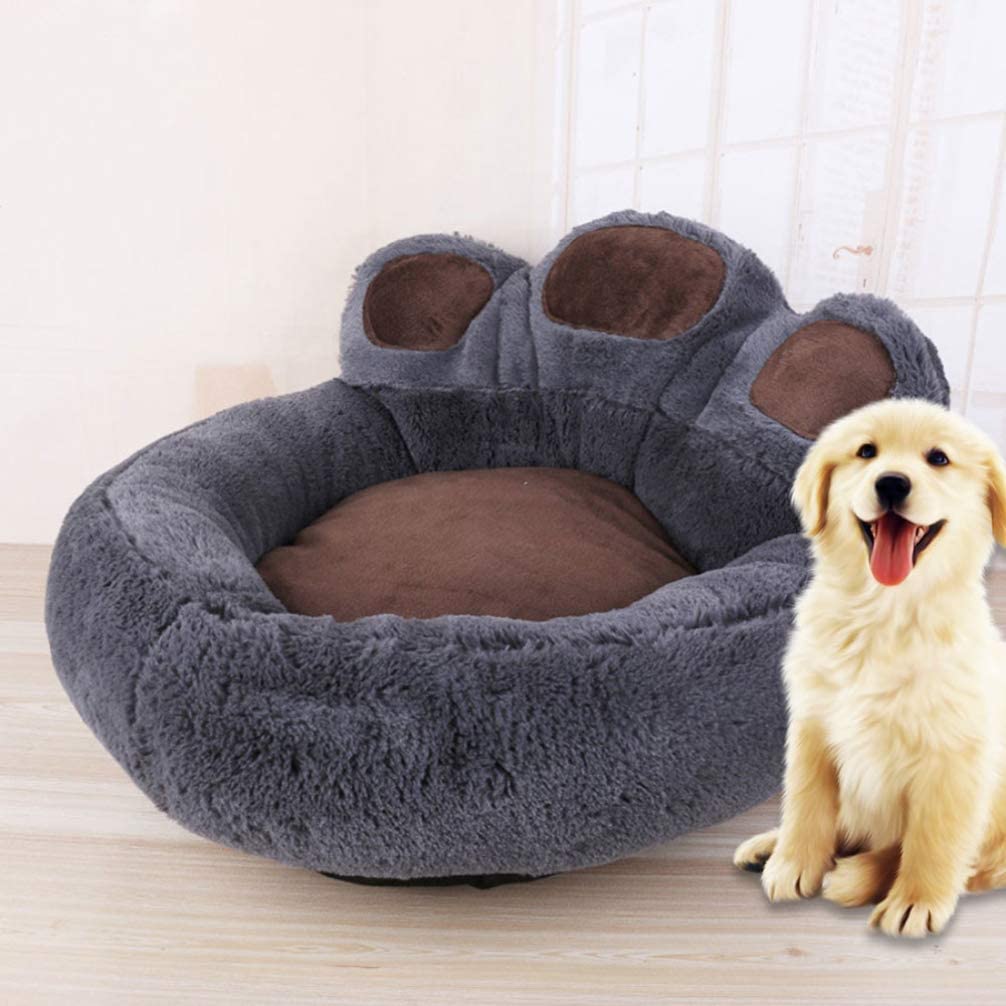  Cama Para Mascotas Cama De Perro Cama De Dormir Para Gatos Cama De Perro De Forma Redonda Wo Cat Litter Suministros Para Mascotas Otoño Almohada De Perro Mascota Pata De Oso De Invierno ,03,62x68cm 