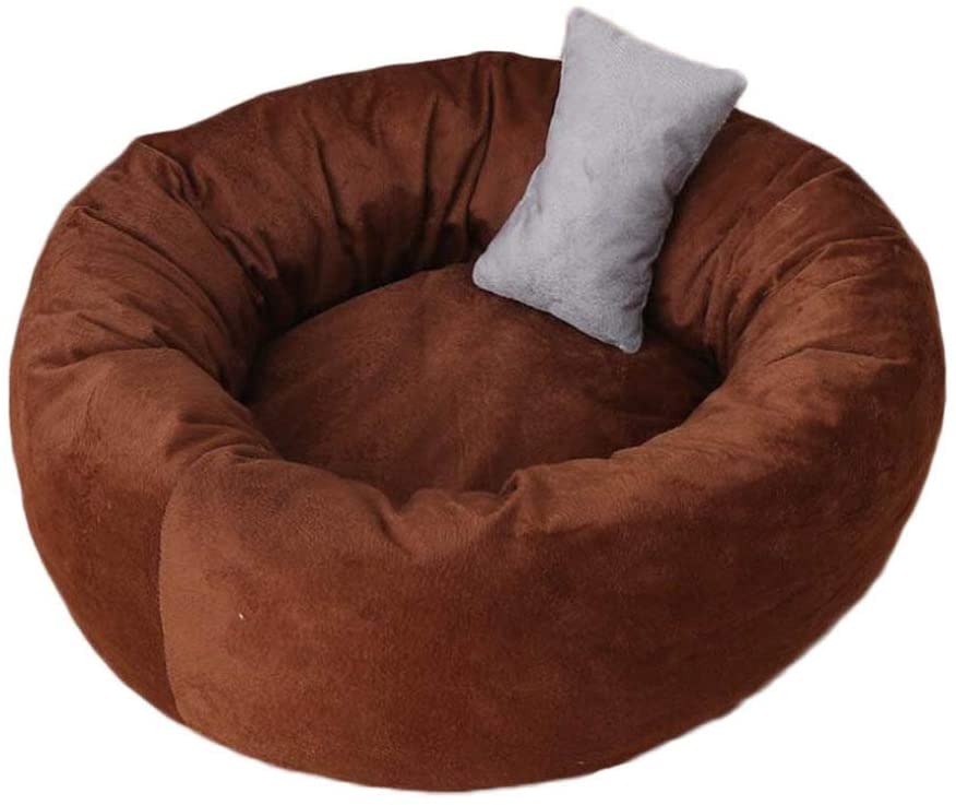  Cama para Perros Piel sintética Peluche Redondo Donut Lavable Suave Resistente Perros Cojín Alfombrilla para Mascotas Cachorro Manta de Descanso 