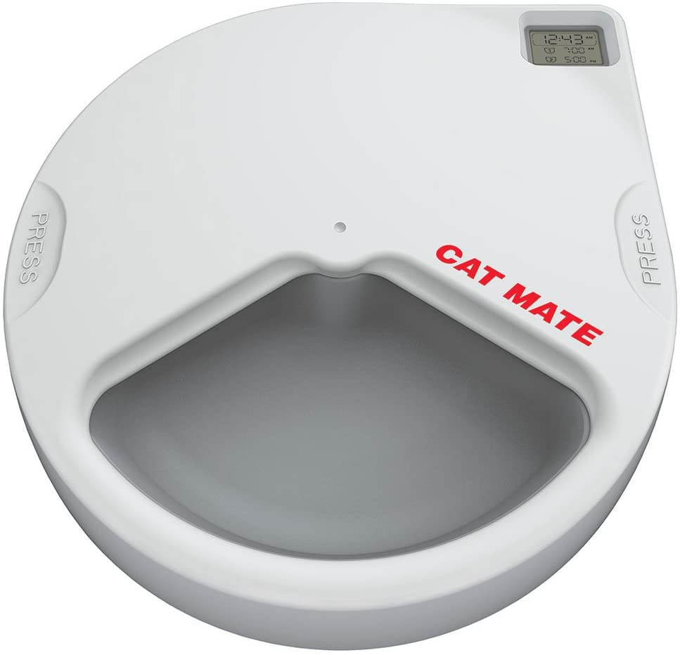  Cat Mate C300 - Comedero automático de 3 Comidas para Mascotas con Temporizador Digital para Gatos y Perros pequeños 