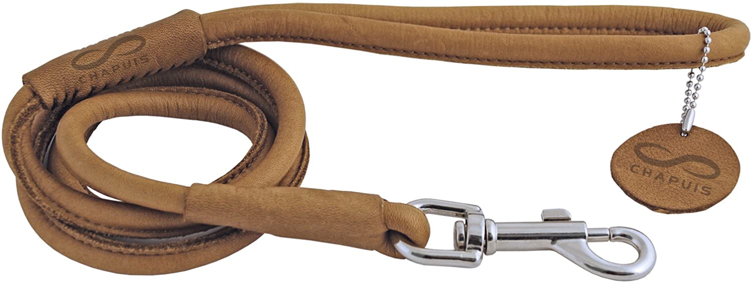  CHAPUIS SELLERIE SLA663 Correa Redonda Soft para Perro y Gato - Cuero marrón - Diámetro 4 mm - Largo 1,22 m - Talla XS 