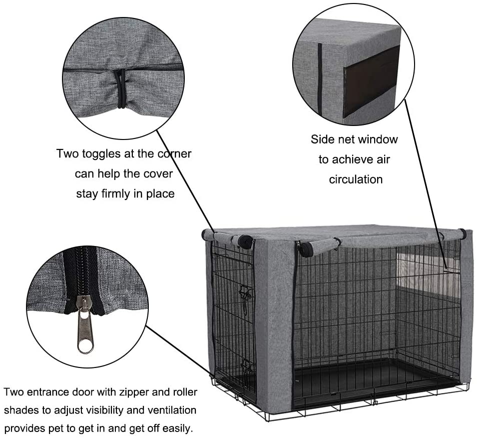  chengsan Funda para Jaula, Resistente al Viento, Cubierta para caseta de Mascotas, Proporciona protección Interior y Exterior para Caja de Alambre 