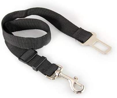  Cinturón de seguridad de coche para perro, ajustable, color negro, 70 cm 