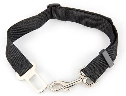  Cinturón de seguridad de coche para perro, ajustable, color negro, 70 cm 