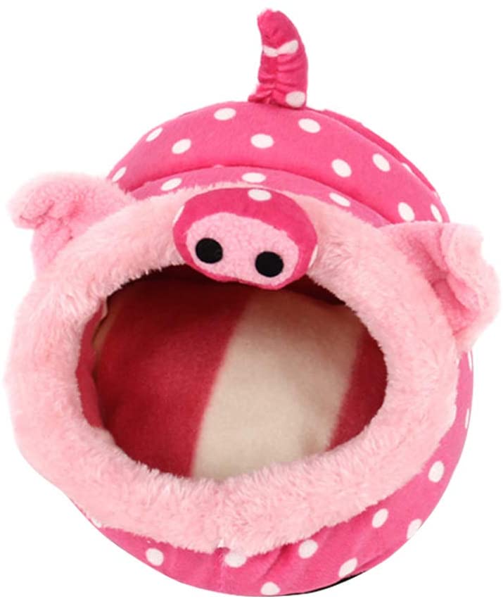  Cixof - Erizo de Peluche para hámster, cobaya, Cerdo, Ardilla, Cama cálida, para Mascotas, Cama pequeña, Almohadilla de algodón PP, D, Large 