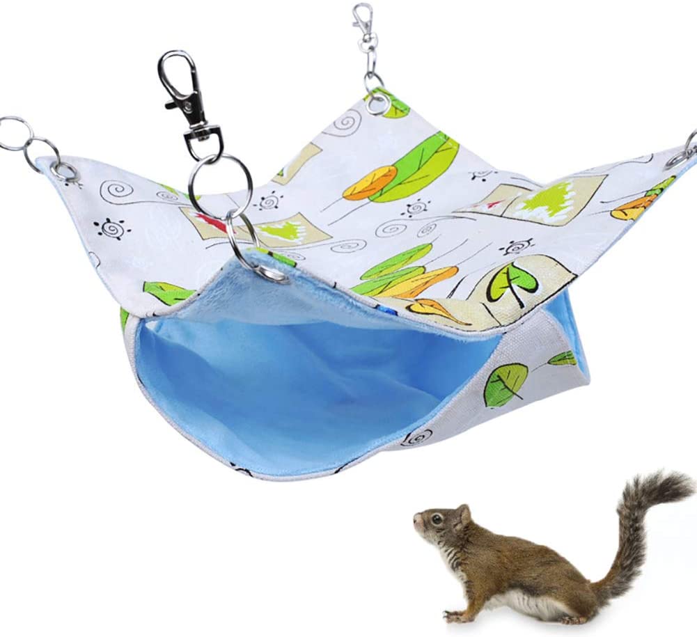  Colgando Mascota de Pequeños Animales de la Hamaca, Hamaca Jaula Hamster Accesorios para el Planeador del azúcar Ferret Ardilla,Verde,M 