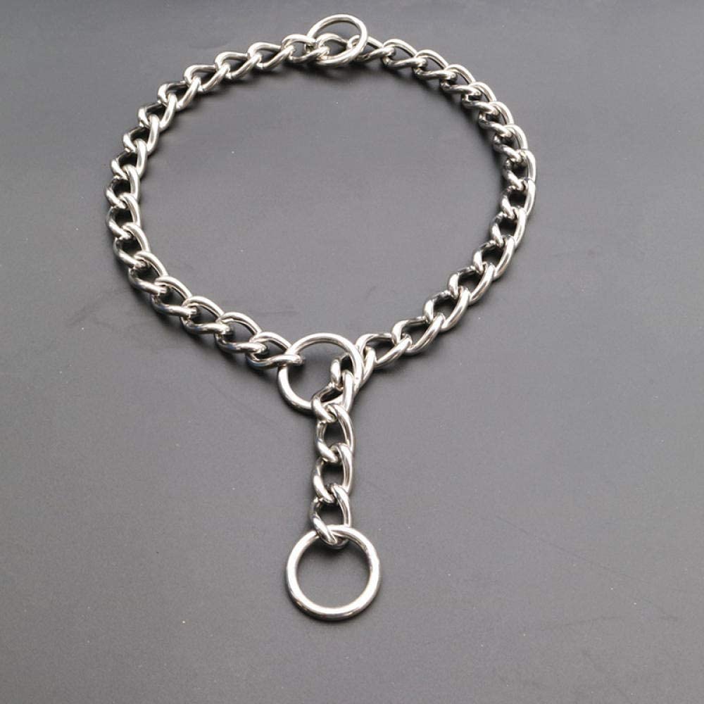  Collar De Perrocadena De Perro para Mascotas, Acero Inoxidable, Collar De Tres Anillos, Cuerda para Perro, Collar De Perro, Cadena P @ 4.0Mm * 70Cm 