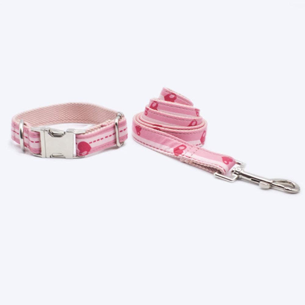  Collares Para Perros,Conjunto De Cuerda De Remolque Rosa Suave Cuerda Perro Collar De Perro Collar De Perro Mascota Seguro Para Todas Las Estaciones Transpirable Suave Acolchado Ligero Acogedora Pisci 