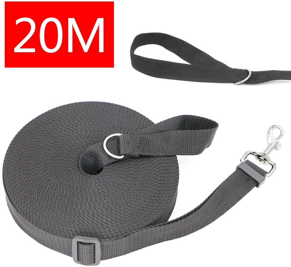  Correa de Adiestramiento para Perros,20m Correa Perro,Correa de Entrenamiento para Perros Correa de Mascotas Perro de Nylon Entrenamiento Leash Perros Leash 