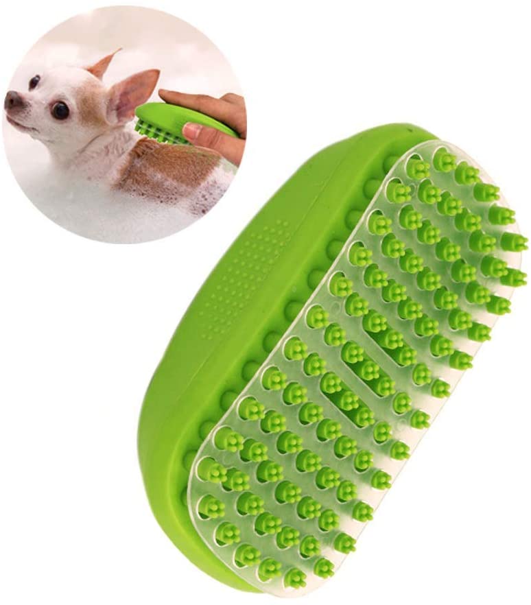  CRMY 1pc Herramienta de Aseo de baño for Mascotas Masaje Peine del Cepillo de Goma Suave de cerdas Peine Grande for el Lavado con champú y masajear Perros y Gatos 