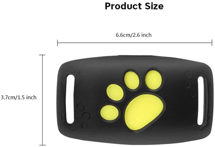  CRYSNERY Mascota Rastreador GPS Perro Gato Collar Impermeable Carga por USB GPS con función de devolución de Llamada para Mascotas Perro Gato 